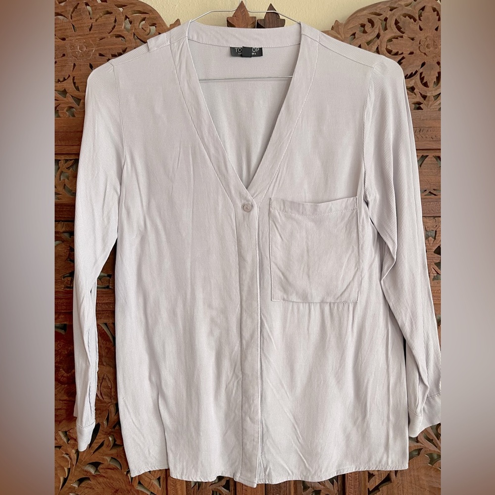 Topshop Wrap Back Long Sleeve Dress Top